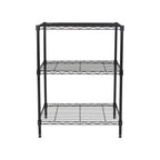 Hyper Tough 3-Tier Multipurpose Wire Shelving Rack, Black Color,750lbs Load Capacity, for Adult