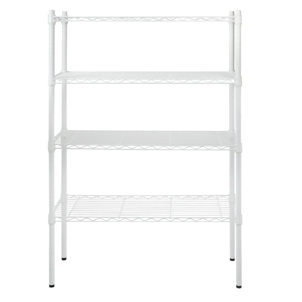 Hyper Tough 4-Tier Wire Shelf Unit, White, Garage Storage, Storage Rack, Adult