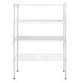 Hyper Tough 4-Tier Wire Shelf Unit, White, Garage Storage, Storage Rack, Adult