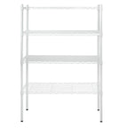 Hyper Tough 4-Tier Wire Shelf Unit, White, Garage Storage, Storage Rack, Adult