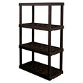 Hyper Tough Large 4-Tier Plastic Storage Unit, W36 x D18 x H56" Interlocking Multipurpose Home Storage Racks Organizer, Black