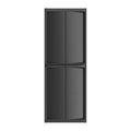 Hyper Tough Plastic 4-Shelf Garage Storage Utility Cabinet, Black Finish, HT-4SHFF-CABT Model, Black