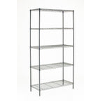 Hyper Tough Chrome Wire Shelf 5-Tier 72" H x 36" W x 16" D, 1750lb Total Capacity