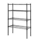 Hyper Tough 4 Tier Wire Shelf Unit, Black, 1400 lb. Capacity