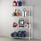Hyper Tough White Wire Shelf 4-Tier 54"H x 36"W x 14"D, 1400lbs Total Capacity