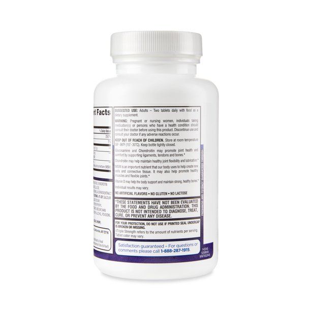 Equate Triple Strength Glucosamine Chondroitin Plus Vitamin D Tablets; 80 Count EasyOptionXY LLC