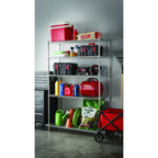 Hyper Tough Chrome Wire Shelf 5-Tier Heavy Duty 72"H x 48"W x 16"D, 3000lb Total Capacity