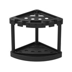 Hyper Tough Plastic Tool Slot Corner Rack Shelf Unit, 21 Slots, Black