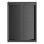 Hyper Tough Plastic Garage Cabinet 2 Shelf 18.5Dx25.47Wx35.43"H, Black Finish