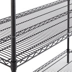 Hyper Tough Black Wire Shelf 4-Tier Heavy Duty 72"H x 60"W x 24"D, 4000lbs Total Capacity