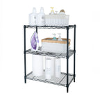 Hyper Tough Steel 3-Tier Storage Shelf Unit 30.60"H x 13.40"W x 23.20"D, 750lb Total Capacity, Black