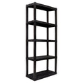 Hyper Tough 5-Tier Shelving Unit, W30 x D14 x H75" Multipurpose Home Storage Organizer, Black