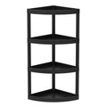 Hyper Tough 4 Tier Plastic Storage Corner Shelf, 20 lb per Shelf Capacity, Black