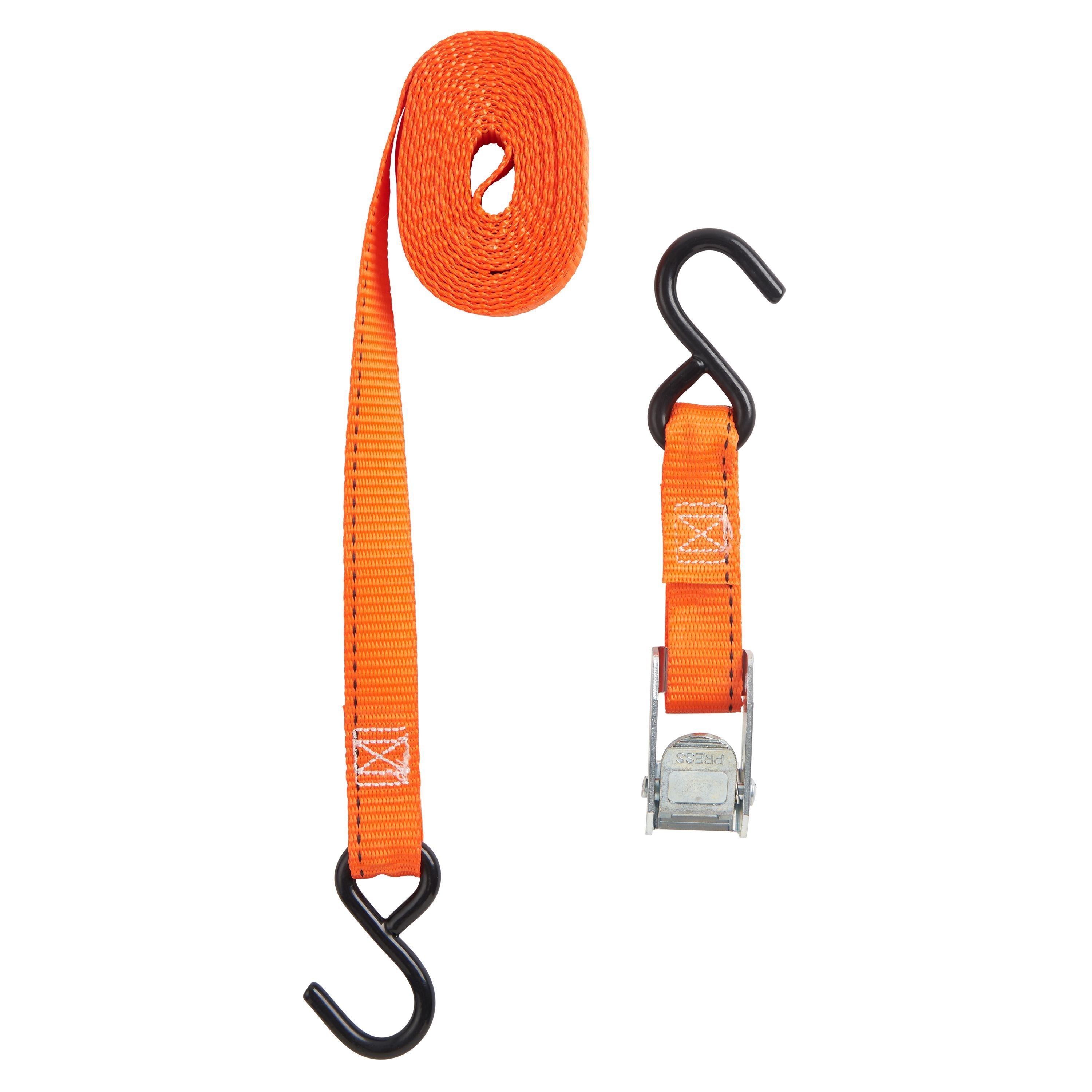 Hyper Tough 1 inch by 10 feet 400 lbs. S-Hook Cam Buckle Strap Tie Down