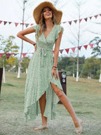 Floral wrap dress