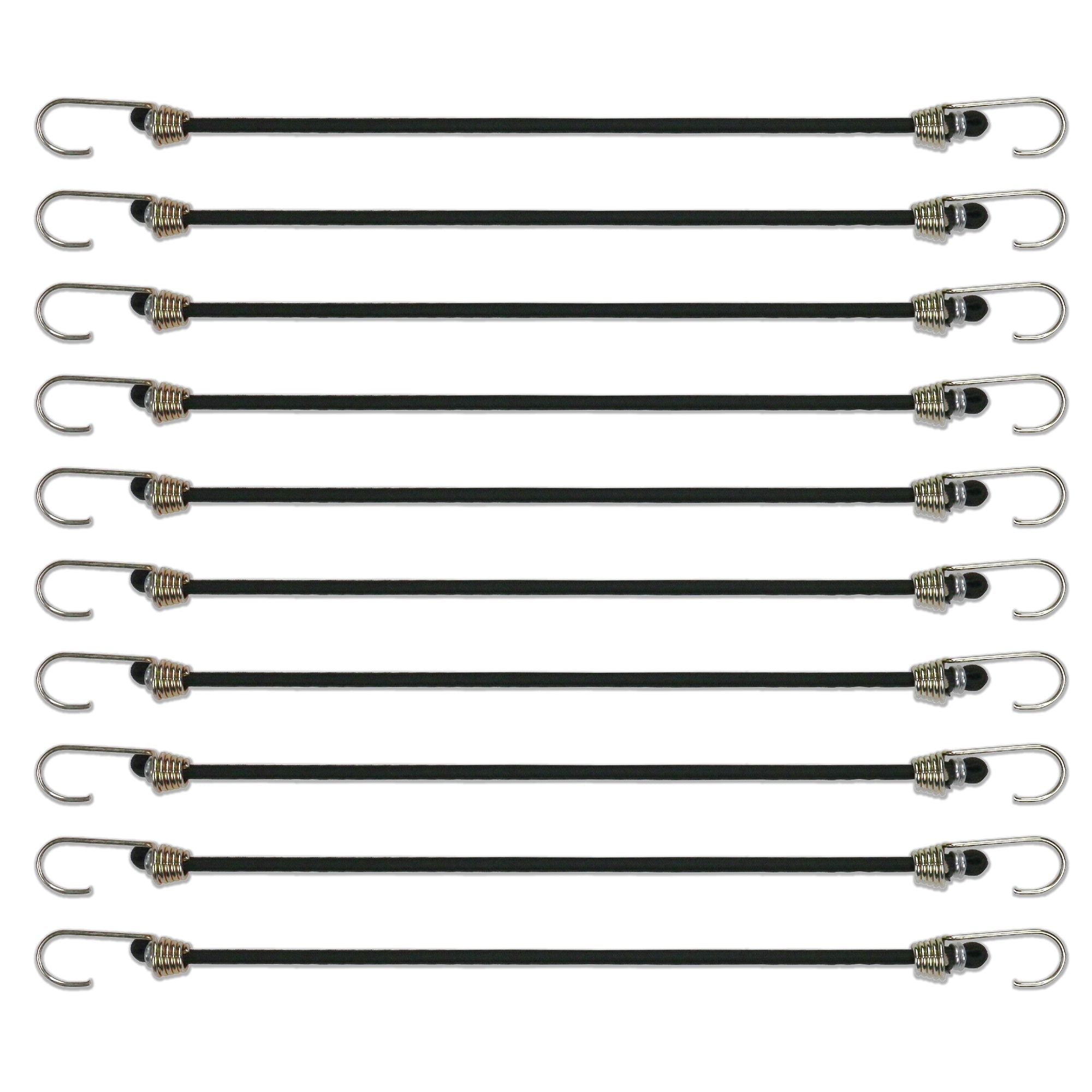 Hyper Tough 20 Pack, 10 inch Mini Bungee Cord Set in Plastic Jar