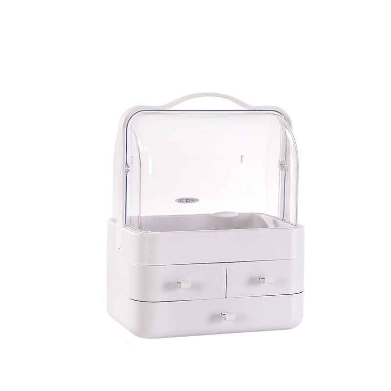 Double Door Dust Cover Makeup Storage Box Cosmetic Organizer Pi-Mart