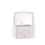 Double Door Dust Cover Makeup Storage Box Cosmetic Organizer Pi-Mart