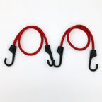 Hyper Tough 2-Pack 24 inch Standard Bungee Cords, Rubber, Red, 0.3 oz