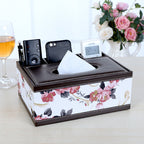 Multifunctional leather tissue box