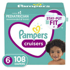 Pampers Cruisers Active Fit Taped Diapers Size 6, 108 Count EasyOptionXY LLC