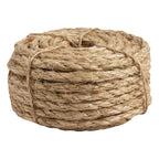 Hyper Tough Item# 8025L-4HT, Sisal Twisted 3/8" x 50' Natural Color Fiber Rope. 1 Each