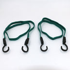 Hyper Tough 2 Pack, 48 inch Flat Bungee Cords, Rubber, Green, 0.45 oz