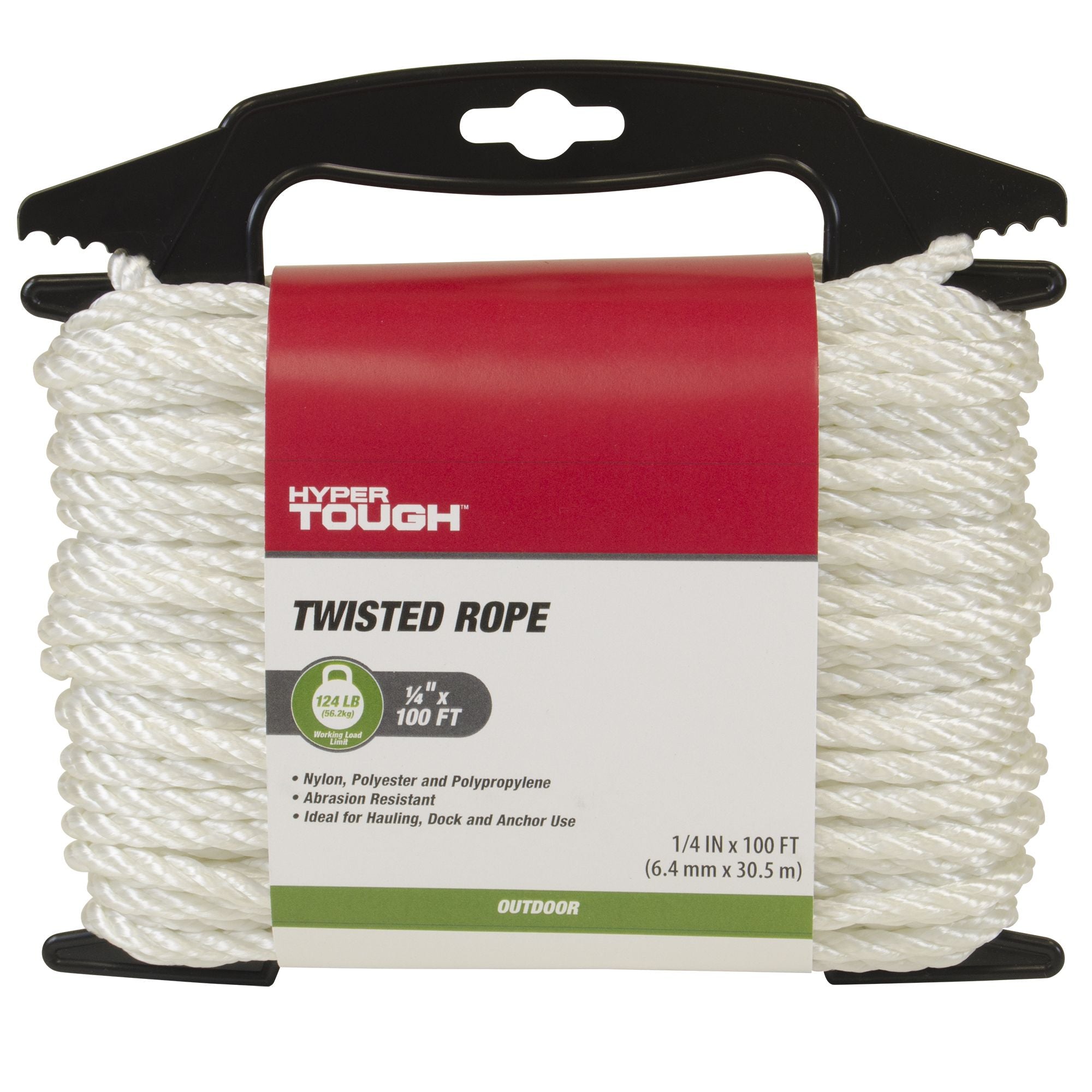 Hyper Tough 1/4" x 100' Nylon Twisted Rope EasyOptionXY LLC