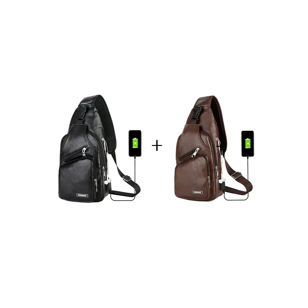 USB Portable Charging Chest Bag Messenger Bag - SJB-DIAMOND ELITES