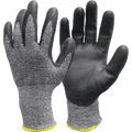 Hyper Tough HPPE ANSI A4 Anti Cut PU Coated Work Gloves, Full Fingers, Men's Medium Size EasyOptionXY LLC