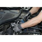 Hyper Tough HPPE ANSI A4 Anti Cut PU Coated Work Gloves, Full Fingers, Men's Medium Size EasyOptionXY LLC