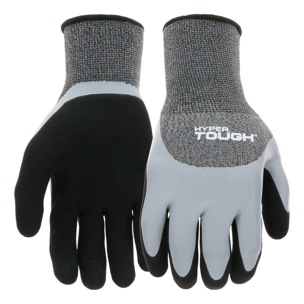 Hyper Tough Double Dipped Latex Gloves, Large, 1 Pair Workwear Safety Glove Type
