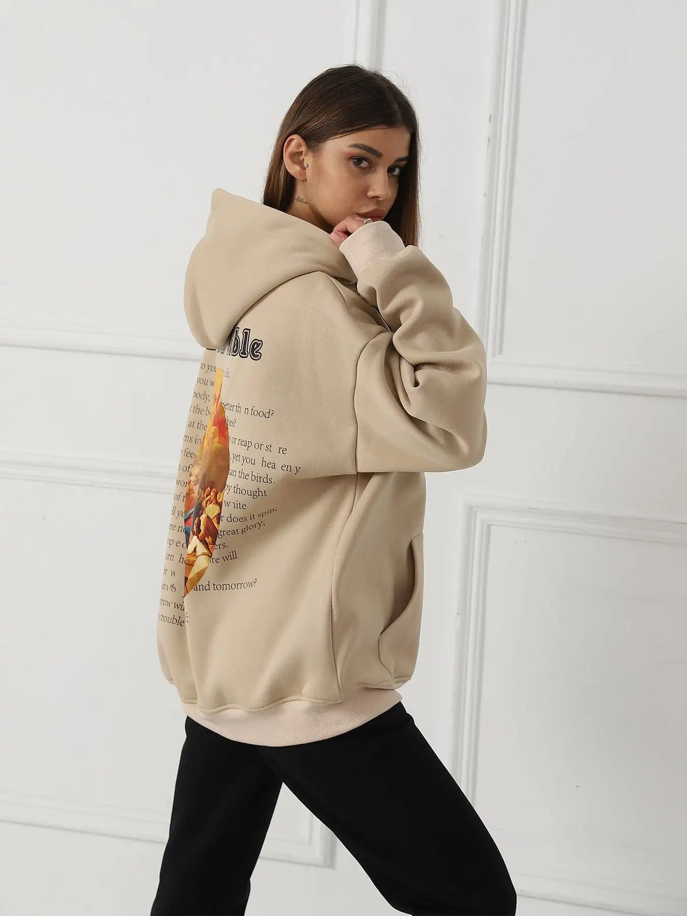Women's Fashionable Casual Printed Long Sleeved Sweatshirt - SJB-DIAMOND ELITES