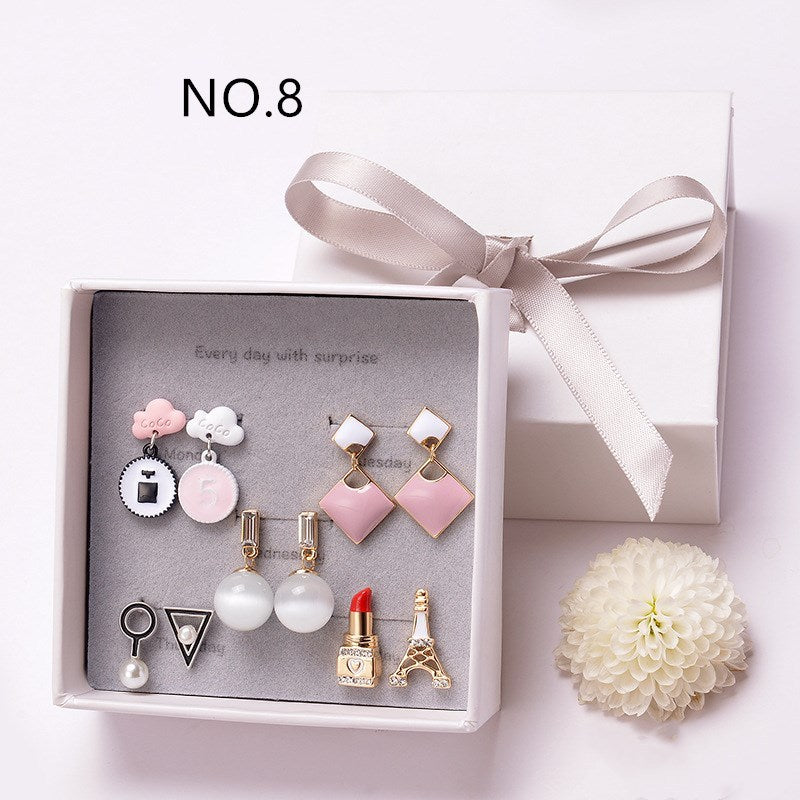Simple alloy earring set Pi-Mart
