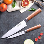 Kitchen Knife Set, 8-Piece Rose Gold Ultra Sharp Stainless Steel Knife Block Set, Professional Chef Knife Set with Accessories for Kitchen, Gift for Women Girls EasyOptionXY LLC