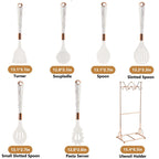 Silicone Kitchen Utensil Set, 7 Pieces Nonstick Cooking Utensil Set with Holder, Heat Resistant Cookware Silicone Spatulas Set, Kitchen Tool Set for Cooking EasyOptionXY LLC