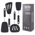 Silicone Spatula Turner Set of 4, 600¡ãF Heat Resistant Cooking Spatulas for Nonstick Cookware, Large Flexible Kitchen Utensils BPA Free Rubber Spatula Set for Egg, Pancake, Fish, Burger