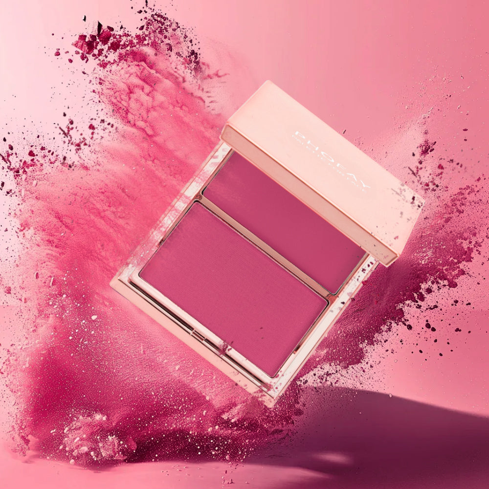PHOFAY Double-Take Cream & Powder Blush Duo Pi-Mart