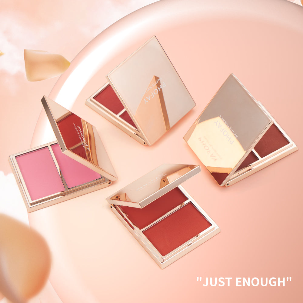 PHOFAY Double-Take Cream & Powder Blush Duo Pi-Mart