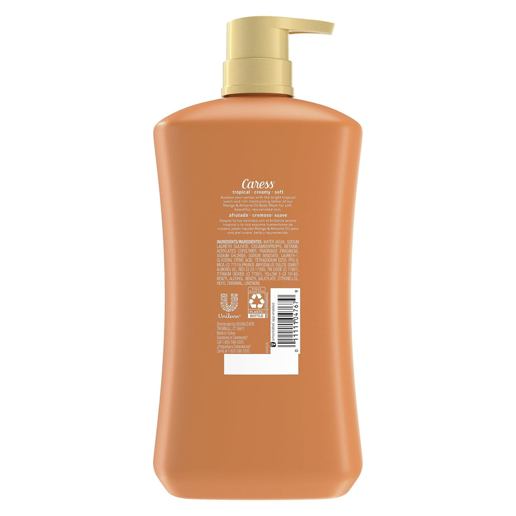 Caress Body Wash for Women, Mango & Almond Oil Shower Gel for Dry Skin 30 fl oz EasyOptionXY LLC