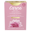 Caress Bar Soap for Women, Daily Silk White Peach & Orange Blossom for All Skin 3.75 oz 8 Ct