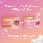 Caress Bar Soap for Women, Daily Silk White Peach & Orange Blossom for All Skin 3.75 oz 4 Ct
