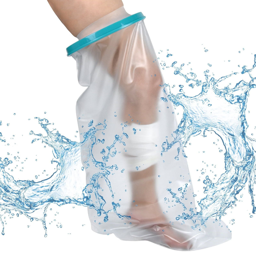 KEKOY Cast Covers for Shower Leg, Reusable Adult Waterproof Full Leg Cast Protector Shower Bandage Wound Showering for Broken Long Leg Knee Foot Ankle Wound Burns, 31.5in