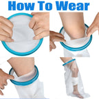 KEKOY Cast Covers for Shower Leg, Reusable Adult Waterproof Full Leg Cast Protector Shower Bandage Wound Showering for Broken Long Leg Knee Foot Ankle Wound Burns, 31.5in