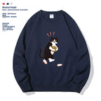 Women's Fashionable Solid Color Printed Long Sleeved Sweatshirt - SJB-DIAMOND ELITES