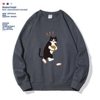 Women's Fashionable Solid Color Printed Long Sleeved Sweatshirt - SJB-DIAMOND ELITES