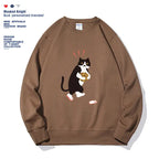 Women's Fashionable Solid Color Printed Long Sleeved Sweatshirt - SJB-DIAMOND ELITES