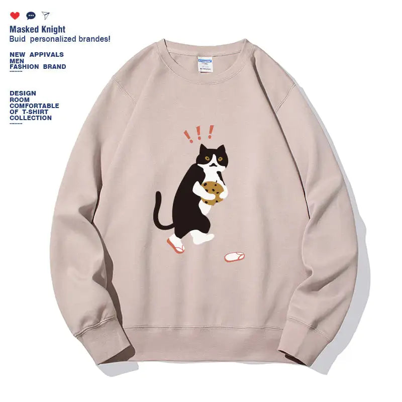 Women's Fashionable Solid Color Printed Long Sleeved Sweatshirt - SJB-DIAMOND ELITES