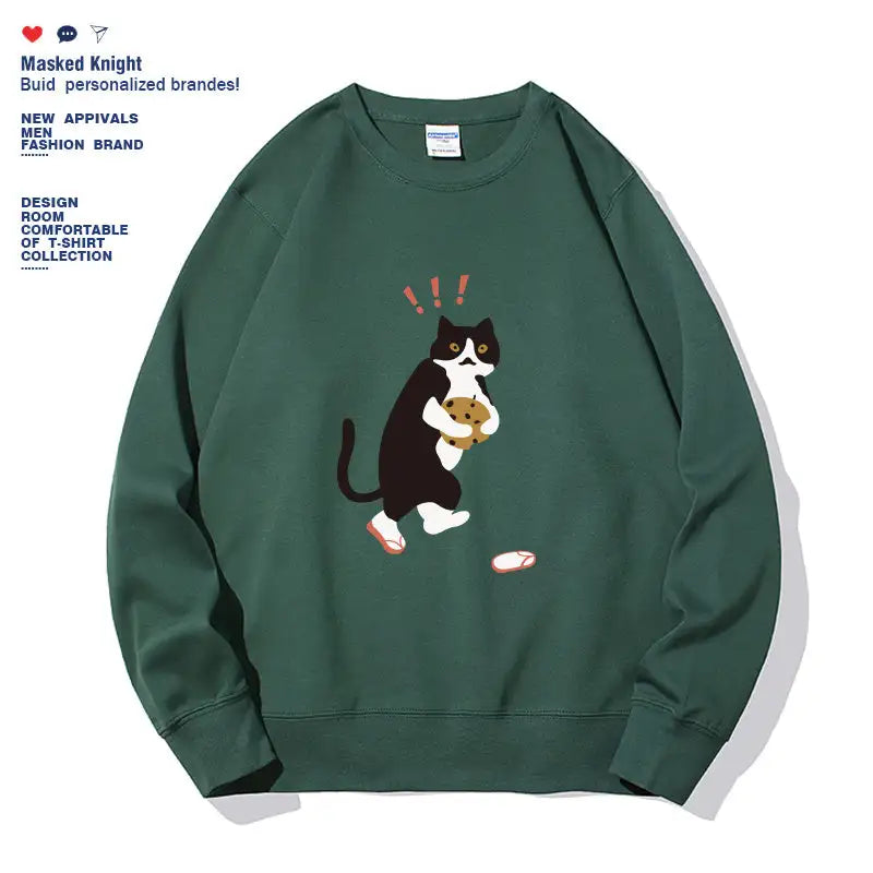 Women's Fashionable Solid Color Printed Long Sleeved Sweatshirt - SJB-DIAMOND ELITES