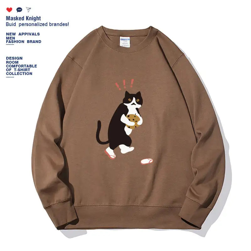 Women's Fashionable Solid Color Printed Long Sleeved Sweatshirt - SJB-DIAMOND ELITES